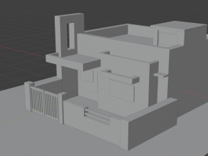 house for quick animation without textures obj file available 3D Model
