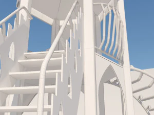 complejo de juegos de toboganes de una torre Modelo 3D