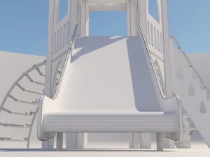 complejo de juegos de toboganes de una torre Modelo 3D