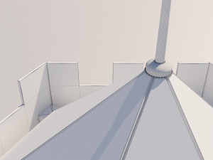 one tower slide game complex Model 3D
