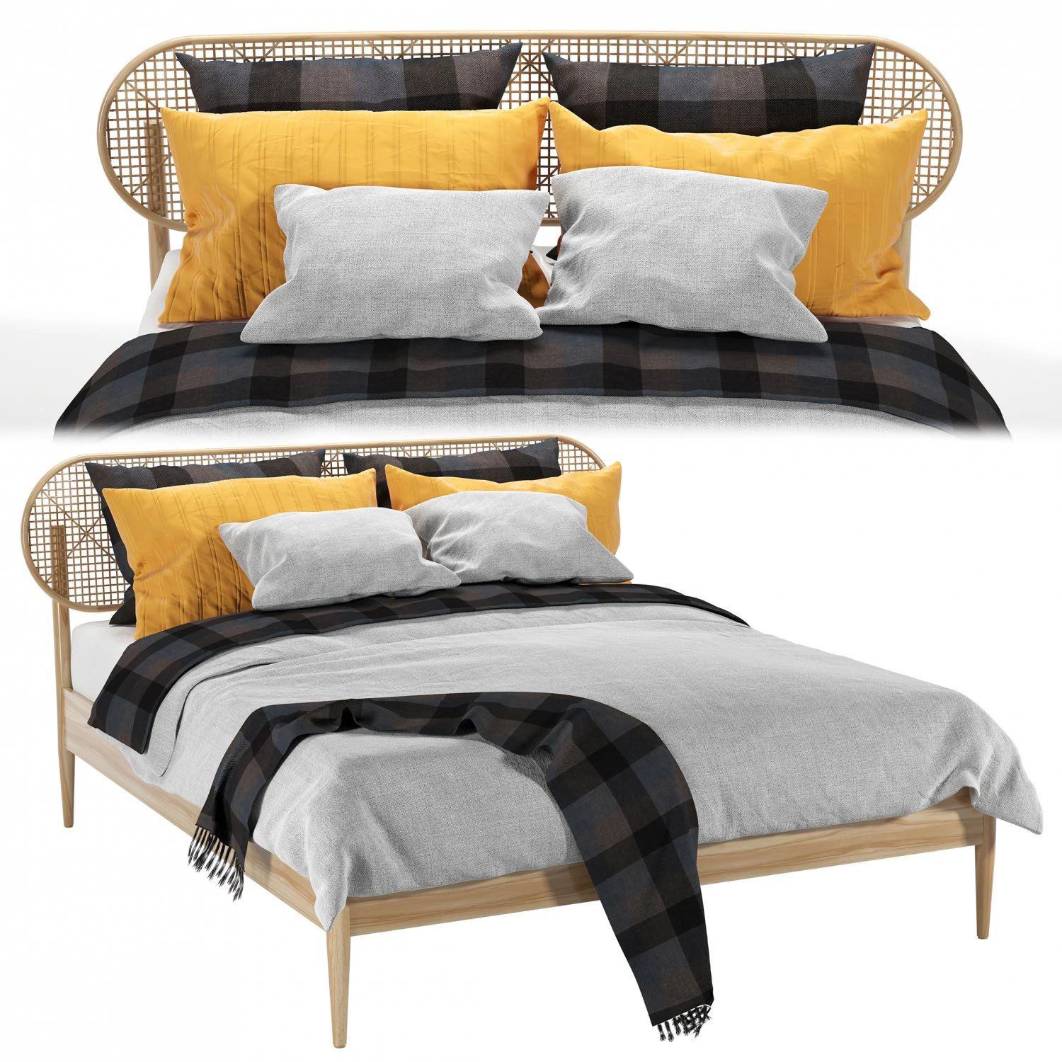 bed 03 3D Model .c4d .max .obj .3ds .fbx .stl .blend