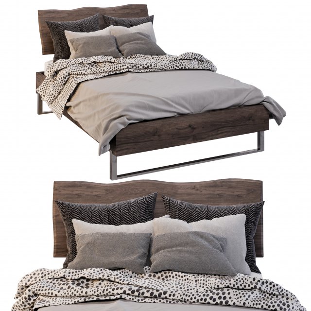 bed 01 3D Model .c4d .max .obj .3ds .fbx .stl .blend 