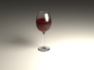 a glass of wine 3D 모델