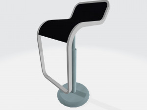 bar chair 3D मॉडल