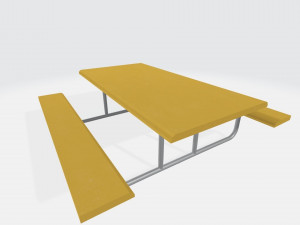 garden table 3D मॉडल