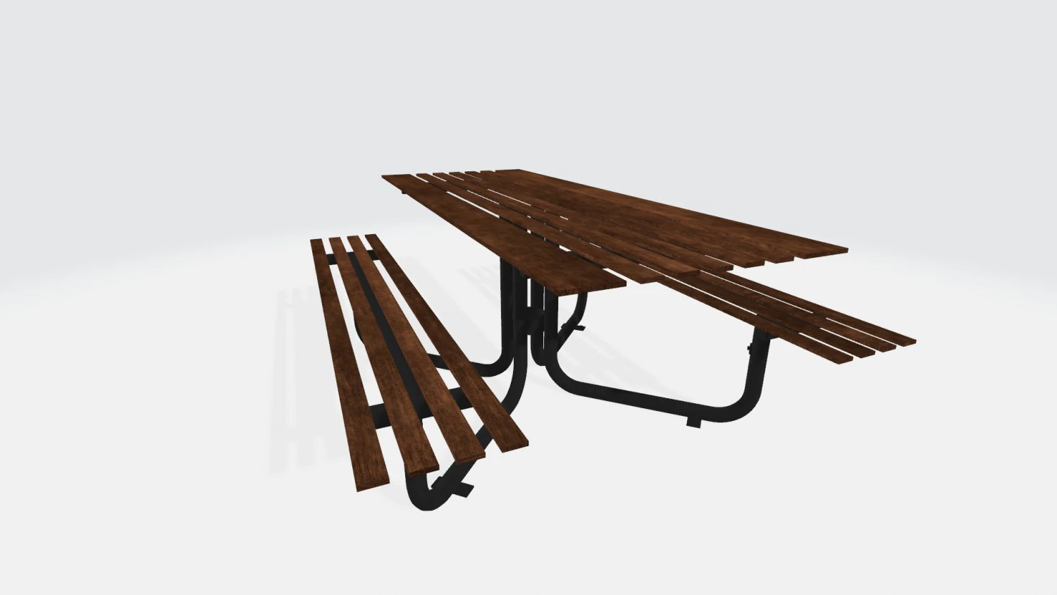 picnic table 3D Model .c4d .max .obj .3ds .fbx .stl .blend