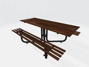 picnic table 3Dモデル
