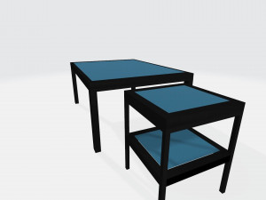 table and bedside table 3D मॉडल