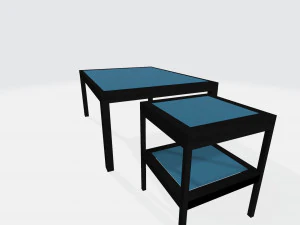 table and bedside table 3D Model