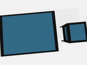 table and bedside table 3D Model