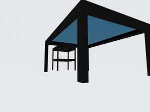 table and bedside table 3D मॉडल