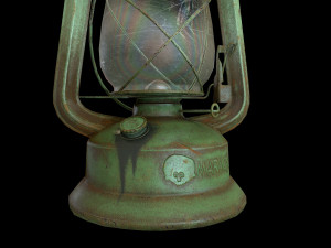 oil lantern pbr low-poly 3D Model
