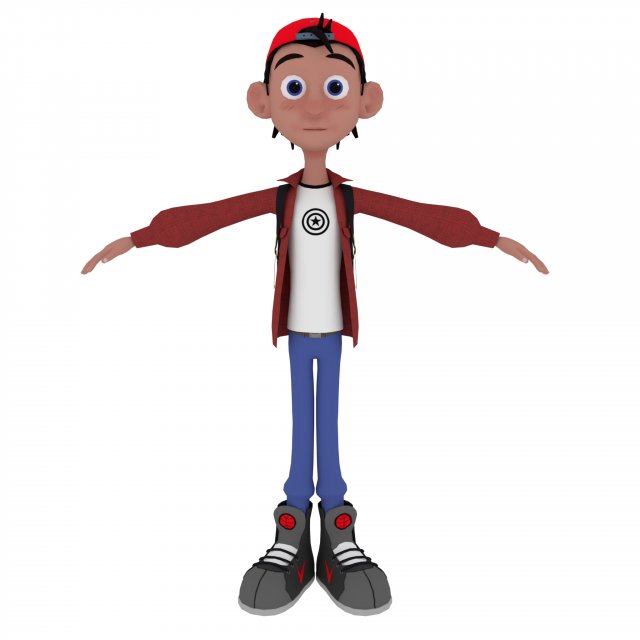 cartoon kid Modèle 3D .c4d .max .obj .3ds .fbx .stl .blend 