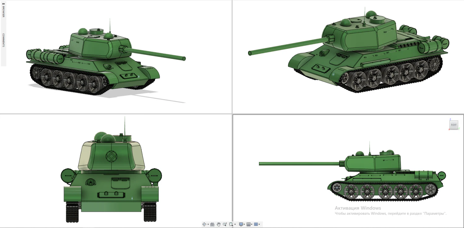 t 34 85 3D Model .c4d .max .obj .3ds .fbx .stl .blend 