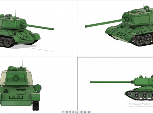 t 34 85 3D 모델