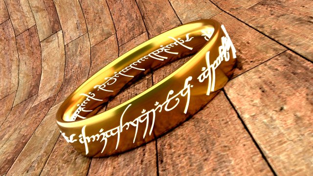 the one ring lord of rings 3D printmodel .c4d .max .obj .3ds .fbx .stl .blend