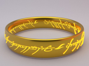 the one ring lord of rings 3D printmodel