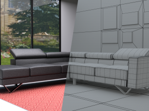 living room sofa Modello 3D