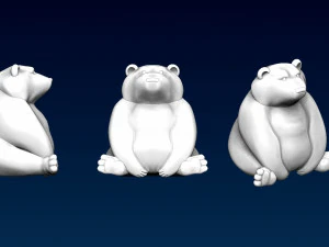 mainan beruang Model 3D