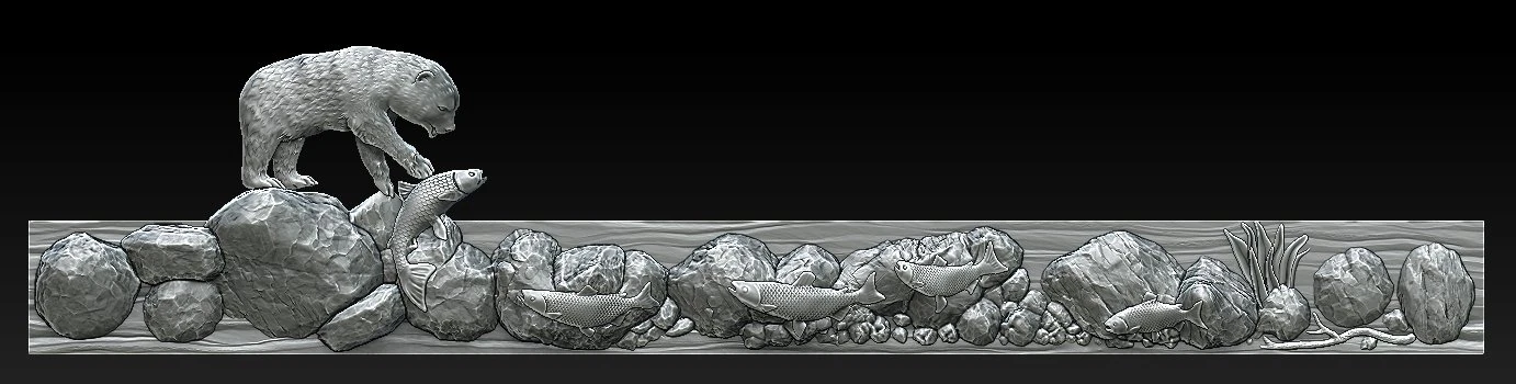 pesca de osos Modelo de impresión 3D .c4d .max .obj .3ds .fbx .stl .blend 