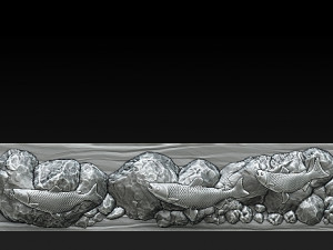 bear fishing 3D 打印模型