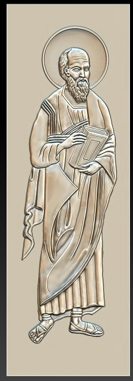 apostle paul bas-relief 3D Print Model .c4d .max .obj .3ds .fbx .stl .blend