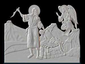 Abra&atilde;o sacrifica Isaac G&ecirc;nesis 221-13 Modelo de Impressão 3D