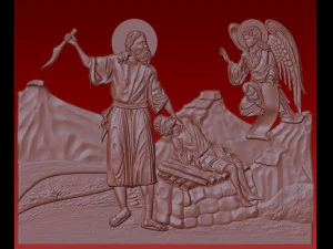 Abra&atilde;o sacrifica Isaac G&ecirc;nesis 221-13 Modelo de Impressão 3D