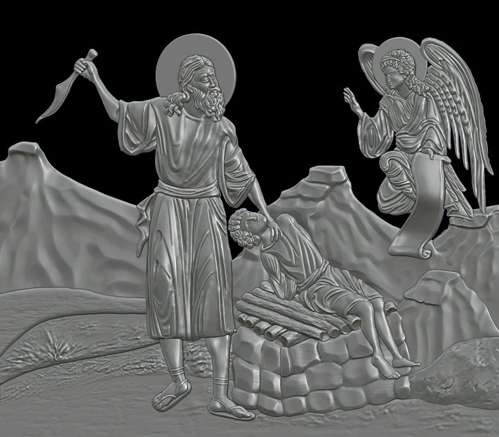 Abraão sacrifica Isaac Gênesis 221-13 Modelo de Impressão 3D .c4d .max .obj .3ds .fbx .stl .blend