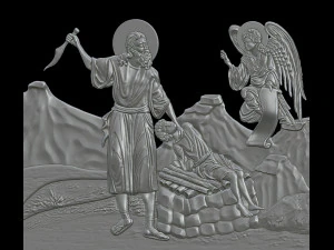 Abraham sacrifie Isaac Genèse 221-13 Modèles 3D en vedette