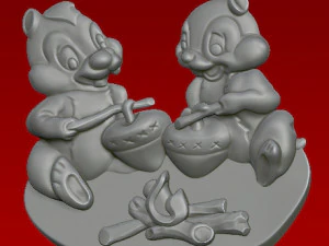 Chip and Dale Modèles 3D en vedette