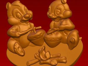 Chip and Dale Modèles 3D en vedette