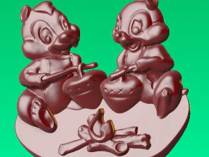 Chip and Dale Modèles 3D en vedette