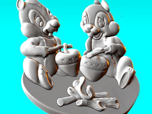 chip and dale Modelo de Impressão 3D