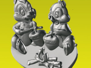 chip and dale Modelo de Impressão 3D
