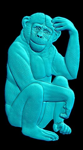 a monkey 3D Принт Модель .c4d .max .obj .3ds .fbx .stl .blend 