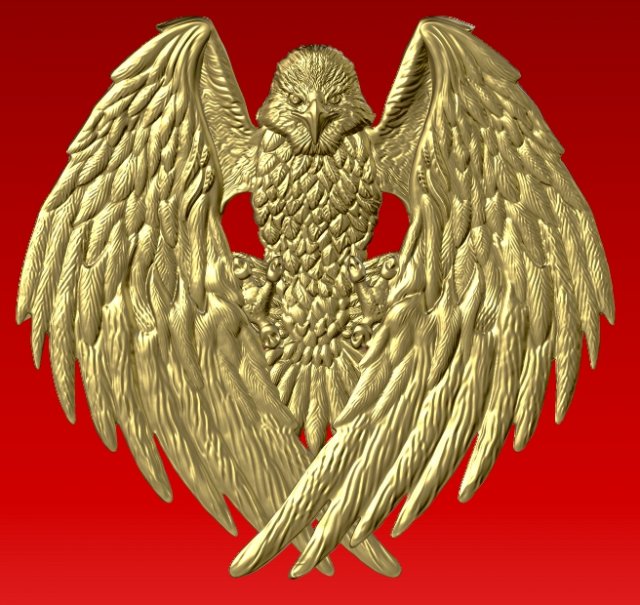 eagel 3D Print Model .c4d .max .obj .3ds .fbx .stl .blend 
