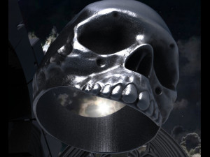 ring skull Model Cetak 3D