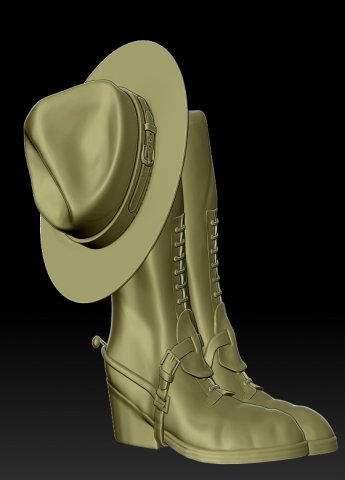 boot 3D Print Model .c4d .max .obj .3ds .fbx .stl .blend 