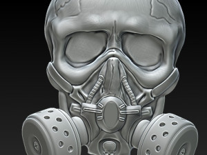 skull in a gas mask 3D प्रिंट मॉडल