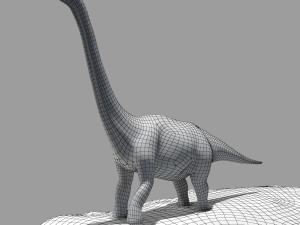 brachiosaurus rigged Model 3D