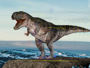 tiranossauro rex manipulado animado Modelo 3D
