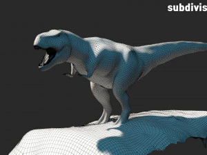 tiranossauro rex manipulado animado Modelo 3D