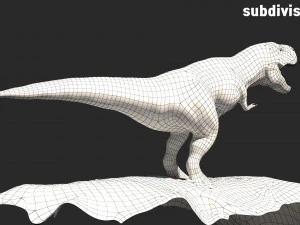tiranossauro rex manipulado animado Modelo 3D