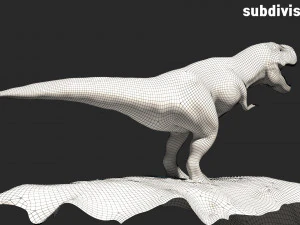 tiranossauro rex manipulado animado Modelo 3D