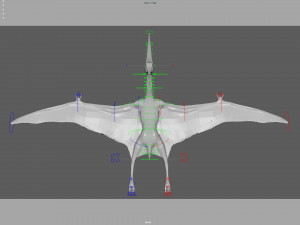 pteranodon animated rigged Model 3D