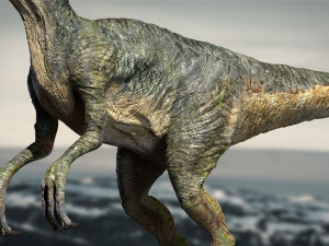 velociraptor animated rigged Model 3D