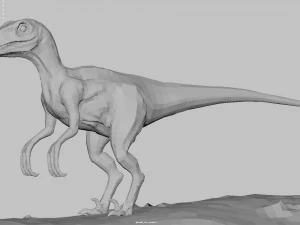 velociraptor animado equipado Modelo 3D