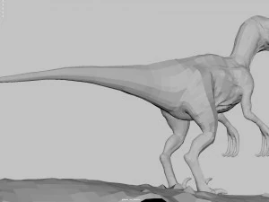 velociraptor animado equipado Modelo 3D