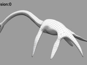 elasmosaurus rigged Modèle 3D